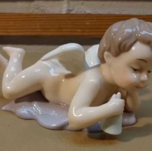 Members Mark O'Well Grandeur Porcelain Child Cherub Angel with a Bell